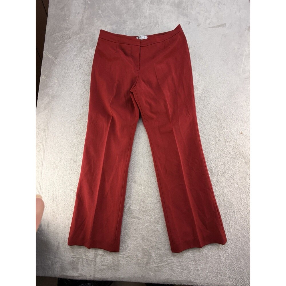 Kasper Dress Pants Womens 14 Red Pleated Career Business
